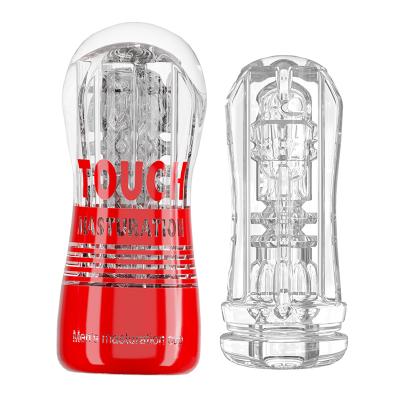 China ABS+TPE Factory Sales Crystal Aircraft Cup With Real Feeling /masturbator Sex Cup For Men for sale