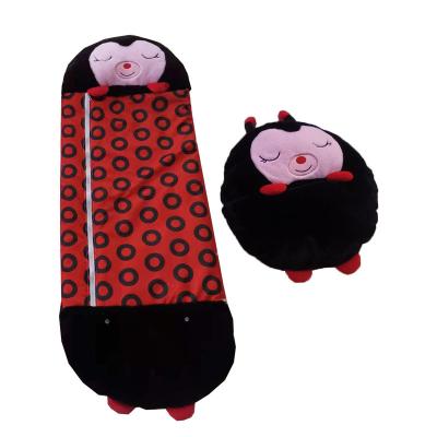 China High quality plush envelope type nappers zippered sleeping bag for kids sleepover for sale