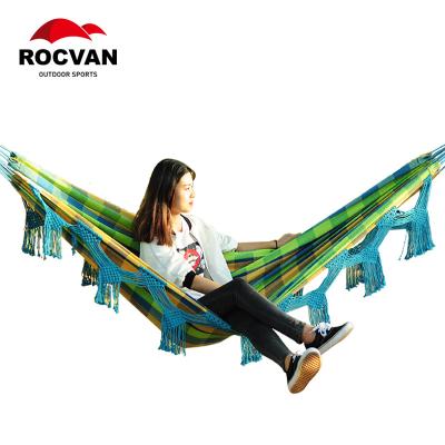 China Portable Top Outdoor Hammock Canvas Tassel Factory Supply Supplier Direct Selling for sale