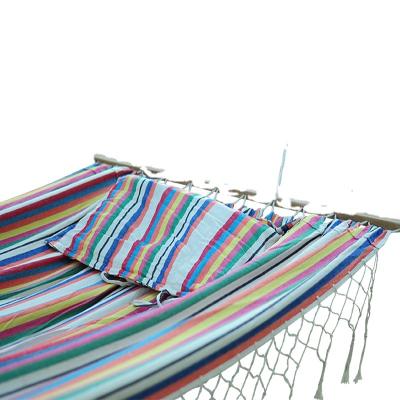 China Portable Best Choice Products Swing Quilted Fabric With Double Pillow Waist Spreader Bar, Colorful Stripe for sale