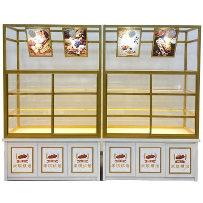 China Good Single Sided Sealing Bread Buffet Display Rack Cabinet Sliding Door Side Island Cabinet for sale