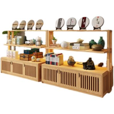 China Classic Wood Wall Customized China Display Cabinet Store Shelves And Commercial Display Cabinets for sale