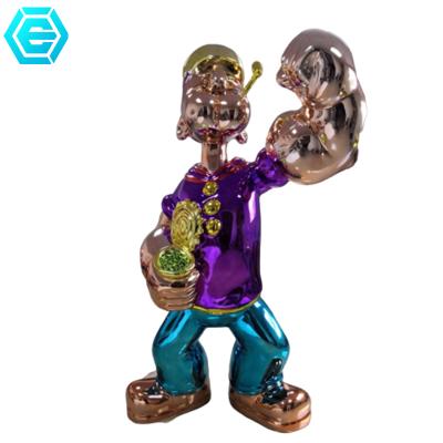 China Europe OEM Manufacture Frp POPEYE Sculpt Customized Art And Craft Outdoor Statue for sale