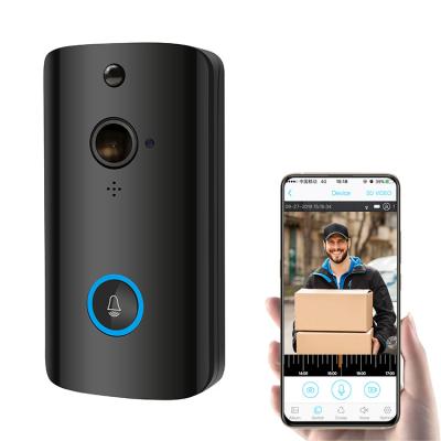 China Home/Office/Hotel/OEM Video Intercom Black WiFi Doorbell Camera Security Integration with PIR Motion Detection for sale