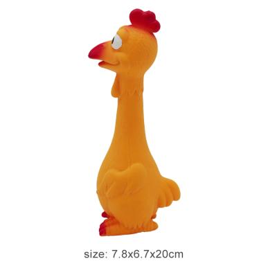 China Sustainable Hot Selling Funny Latex Sitting Duck Squeaky Sound Pet Chew Toys For Indoor And Outdoor for sale