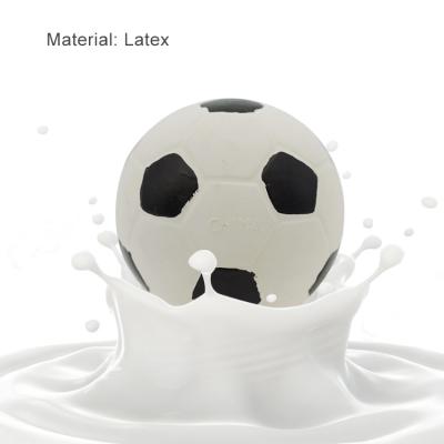 China New Sustainable Amazon Top Sell Indestructible Nature Latex Soccer Football Pet Chew Toys for sale