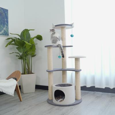 China Cat Tree Natural Cat Tower Viable Large Rascador Para Gatos Tree a Chat for sale