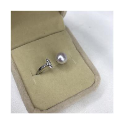 China Other Real Pearl Rings Natural Pearl Ring 5.5-6mm Original Design 3A Perfect Round Ring The New Perfect for sale