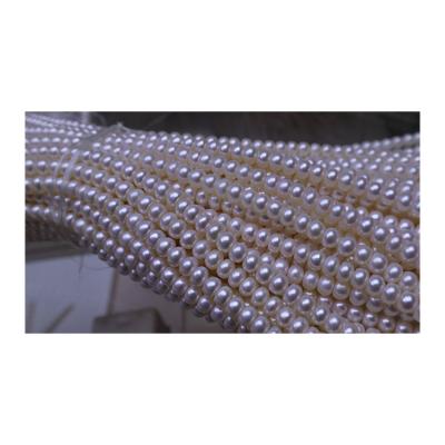 China High Quality Vintage Real Freshwater Button Potato White Pearl Strand for sale