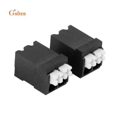 China LCP Golten 212R-3.5mm pitch 2way spring terminal block with right angle pin for sale