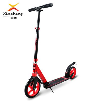 China Height Adjustable Foot Standing Full Aluminum 2 Big Wheel Adult Foldable Kick Scooter With En14619 Certificate for sale