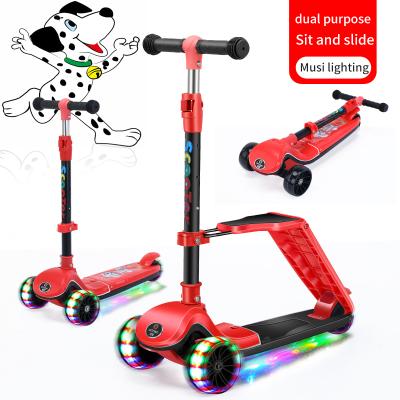 China Toddler Kids Sport 3 PU Wheels Baby Scooters With Light Led Flashing Wheel Children Kids Scooter for sale