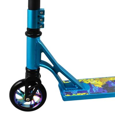 China PU+Aluminum Freestyle Stunt Scooters 2 Wheels Adult Blue 360 ​​Scooters Stunt Scooter Folded for sale