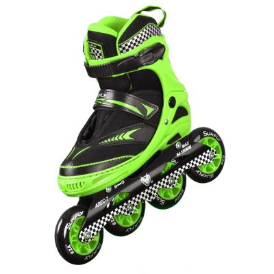 China Inline Games Freestyle Skate Woman Skates 4 PU Wheel 80mm Multi-size 82a Adjustable Roller Skates for sale