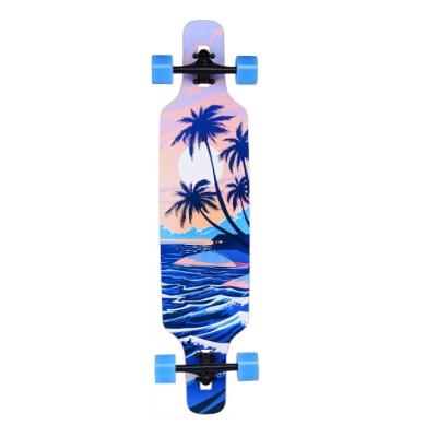 China Large Balance 116cm 100% Maple Wooden Skateboard Custom Dance Longboard Inclined Pads Boards Skateboard for sale