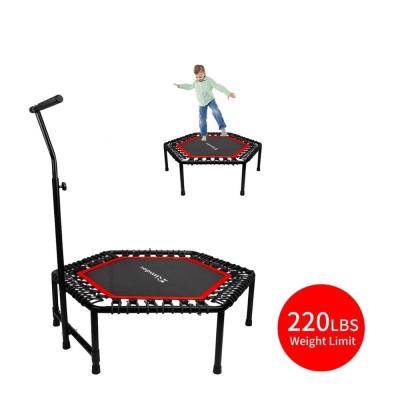 China With Mini Gymnastic Trampoline Net Protective 48 Inch Fitness Equipment Gym Adult Trampoline With Handle for sale