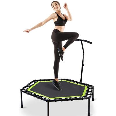 China With Protective Net Indoor Outdoor Trampoline Mini Fitness Trampoline With Handle 48 Inch Fitness For Gym Adult Children for sale