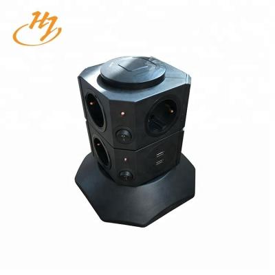 China Use Huijun Brand China Manufacturer Multiple Vertical Tower Desktop Socket for sale