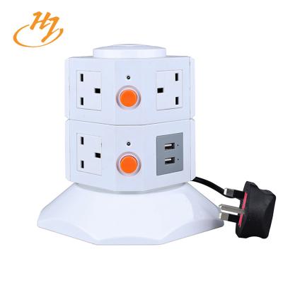 China Use Huijun Brand Home Appliances Power Tower Desktop Smart Vertical Socket for sale