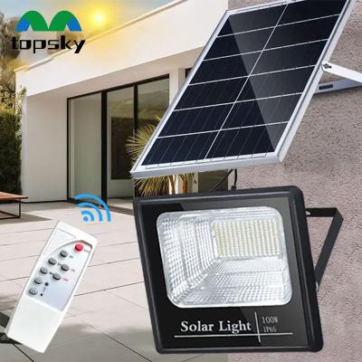 China Brightness Control + Time Control IP65 Portable Solar Flood Light 100w LED Outdoor Lighting 30W 50W 100W 150W  200W LED Flood Light for sale