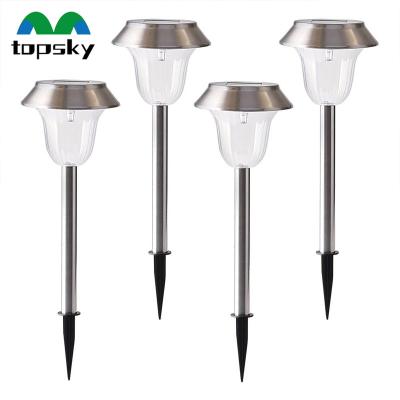 China Energy Saving Environmental Protection Warm White Led Lawn Decoration Stainless Steel Led Solar Lights Waterproof Solar Power Stainless Steel Garden Post Led Light for sale