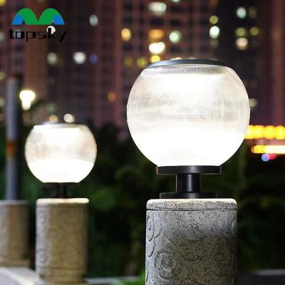 China Modern Solar Column Lamp Garden Landscape Lamp IP65 Waterproof Outdoor Column Cap Lamp For Fence Platform Patio Column for sale