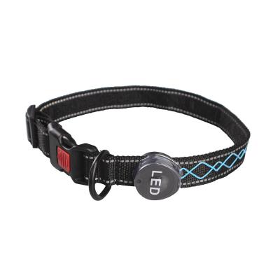 China High Quality Reflective Dog Collar USB Rechargeable LED Adjustable Collars Light Up Night Walking Glowing Reflective Durable Pet For Making for sale