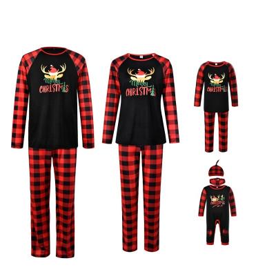 China Wholesale Winter QUICK DRY Striped Matching Family Christmas Pajamas Set for sale