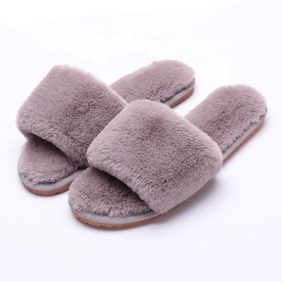 China Hot Spring Autumn And Winter Women Fur Fuzzy Fluffy Soft Warm Wedding Slippers for sale