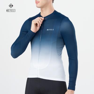 China Breathable Cycling Jersey Tops Cycling Shirts Long Sleeve Gradient Color Series for sale