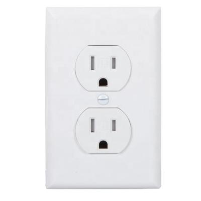 China Commercial Electrical Outlet Wall Plate With LED Night Lights American Wall Switch Electrical Outlet Wall Socket Outlet for sale