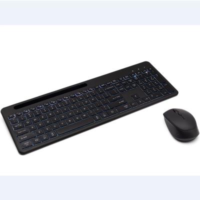 China Anti-drop wireless keyboard and mouse combo, 2.4G BT3.0 BT5.0 keyboard with phone holder, normal keyboard and mouse set for sale