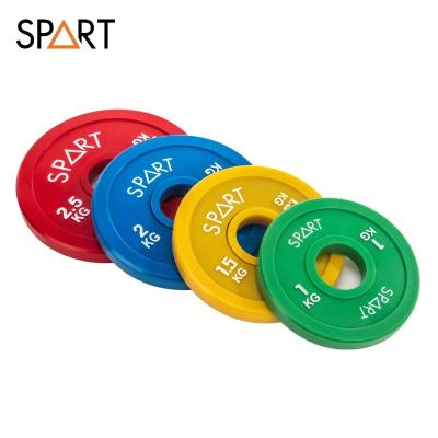 China Universal Wholesale Gym PU Change Plates Partial Pounds Weightlifting Barbell Kg for sale