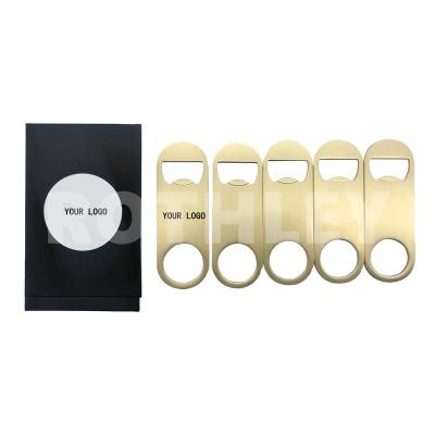 China Stainless Steel ROTHLEY Customized Stainless Beer Bottle Opener  Bulk Bottle Opener With Your Own Logo for sale