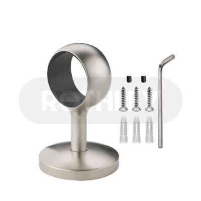 China Modern Rothley Wall Mount Handrail Fixing Clamp Holder Fitting Stainless Handrail Accessories Round Pipe Bracket Wall Handrail Bracket for sale