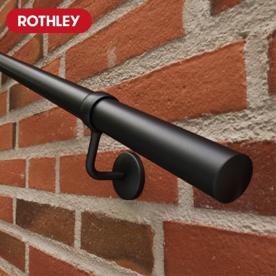 China Modern Rothley European Style Wall Mounted Balcony Handrail Kit Indoor Stair Matt Black Handrails Kit for sale