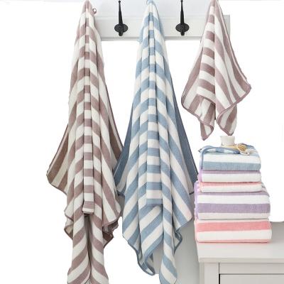 China Child Safe Cozy Home Simply Coral Fleece Bath Towel 70X140cm for sale