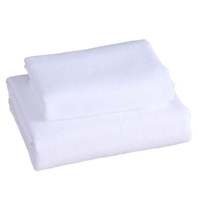 China Custom 70cm Viable Hot Selling Microfiber 140cm Knitted Single White Bath Towel for sale