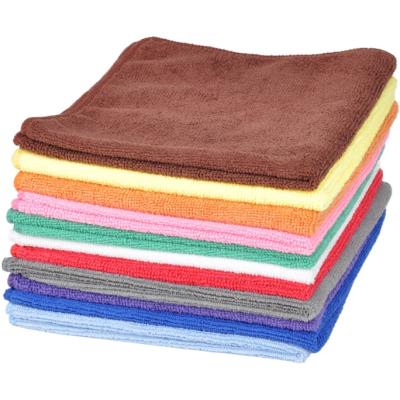 China Wholesale Cheap Kid Safe Warp Knitting Microfiber Towel Kitchen Cleaning Cloth Kitchen Towel Quick Dry Stocks Lot for sale