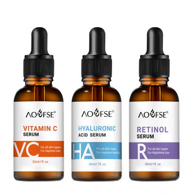 China 2021Hot Selling Moisturizer 30ml Vitamin C Retinol Hyaluronic Acid Serum Vegan Moisturizer Anti Aging Serum Set Anti Aging Serum 3 Packs For Face for sale