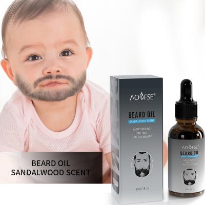 China Custom Men's Natural Organic Beard Oil Growth Beard Oil Jojoba Vegan Skin Care Products Logo Refreshing Replenishers for sale