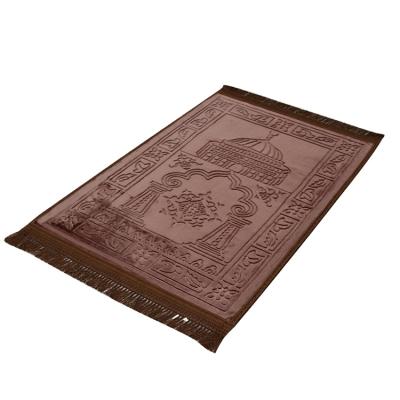 China GV Certificate Washable Exquisite Prayer Mat Soft Plush Surface Muslim Prayer Rug Blanket For Prayer for sale