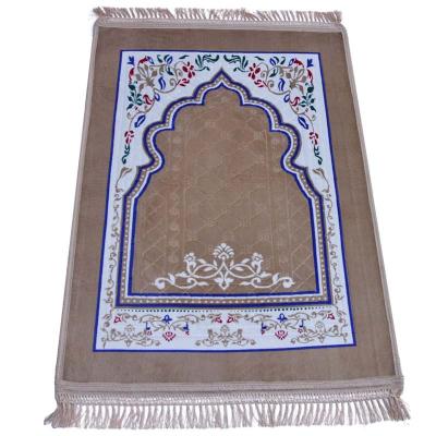 China Embossed Pilgrimage Rug by Raschel Non-Slip Print, Mosque Prayer Blanket, Islamic Pilgrimage Prayer Rug for sale