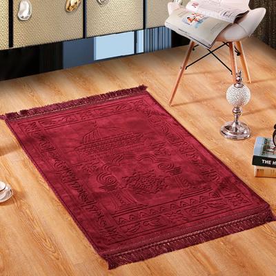 China Factory Direct Non-slip Muslim Prayer Mat Rugs Washable Portable Islam Praying Mat With Anti Slip Blank for sale