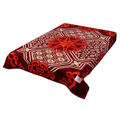 China Factory 8.0kg Polyester Comfortable Customizable Raschel Weight 100% Soft Anti-pilling Blanket for sale