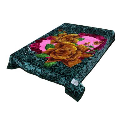 China Soft Winter Anti-pilling Customizable Color Embossed Raschel Mink Blanket For Sale for sale