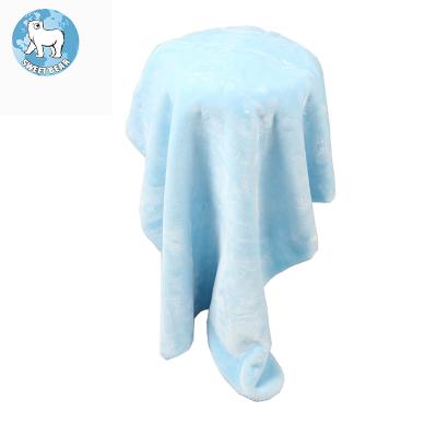 China PORTABLE Printed Solid Fleece Printing Newborn Baby Blanket Soft Fleece Cloud One Ply Printing Blanket For Baby for sale