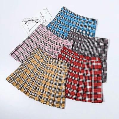 China School Custom Team Hot Selling Comfortable Cloth Patterns Of Girls School Uniform Skirts for sale