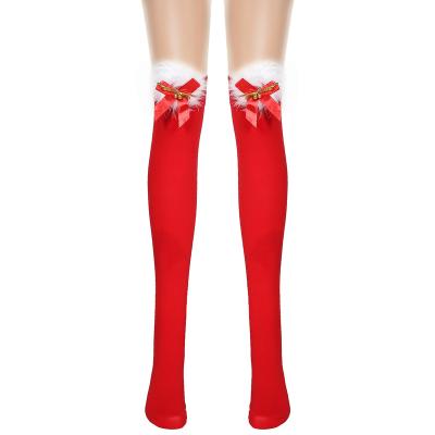 China Sexy Leakable Girl Thigh High Stocking Women Christmas Stockings Over The Knee Socks Clown Dress for sale