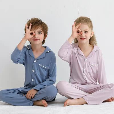 China 2021 Summer Children Homewear Clothing Pajamas Girls Boys Breathable Long Sleeve Pajamas Set For Children for sale